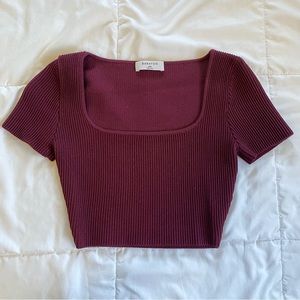 Aritzia Sculpt Knit Squareneck Top